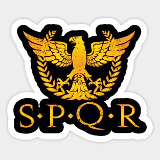 SPQR T-shirt Golden Eagle Logo Sticker